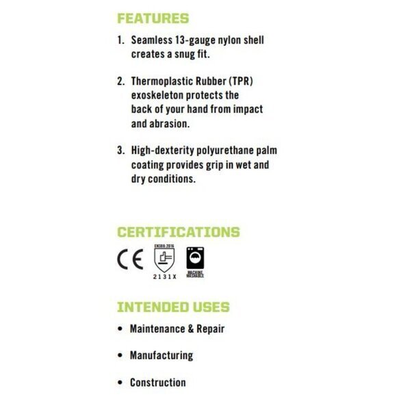 Mechanix Wear Protective SpeedKnit Impact & Abrasion Coated Work Gloves‎ S/M NWT - Picture 5 of 13